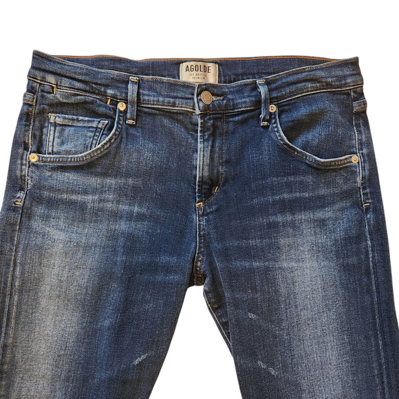 AGOLDE Isabel Slim Fit Boyfriend Starwood Slightly Distressed Jeans sz 29 ankle - Picture 5 of 13